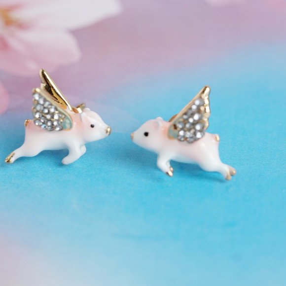 Bill skinner flying pig earrings - Picture 7 of 9